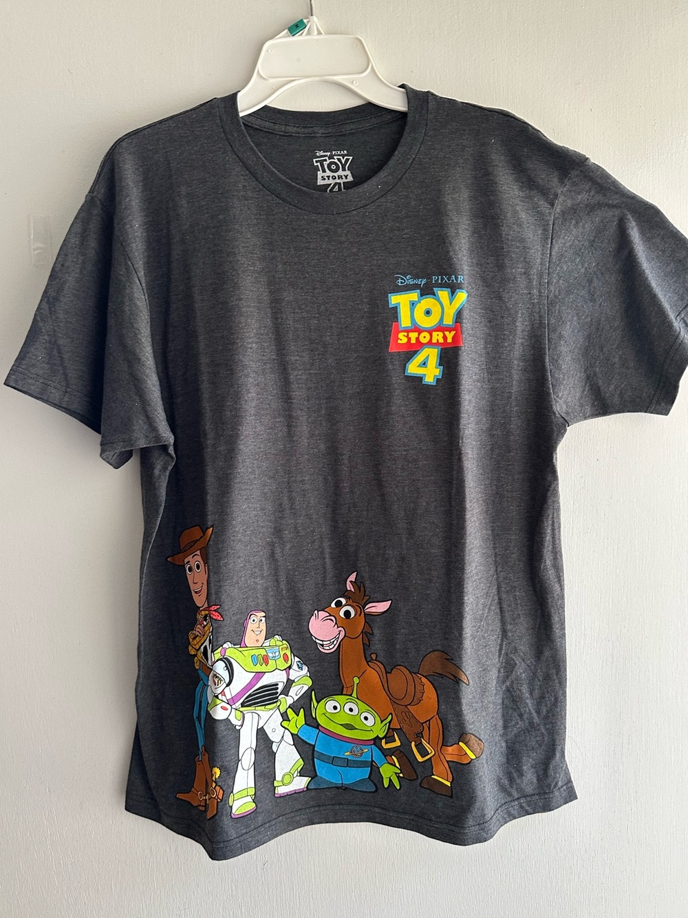 Disney Pixar Toy Story 4 Graphic T-Shirt Size Large Woody Buzz Lightyear Unisex